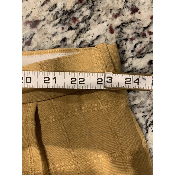 Pronti By Phita Mens 4XL 48x32 Suit 2pc Shirt Pants mustard plaid big tall - Picture 15 of 16